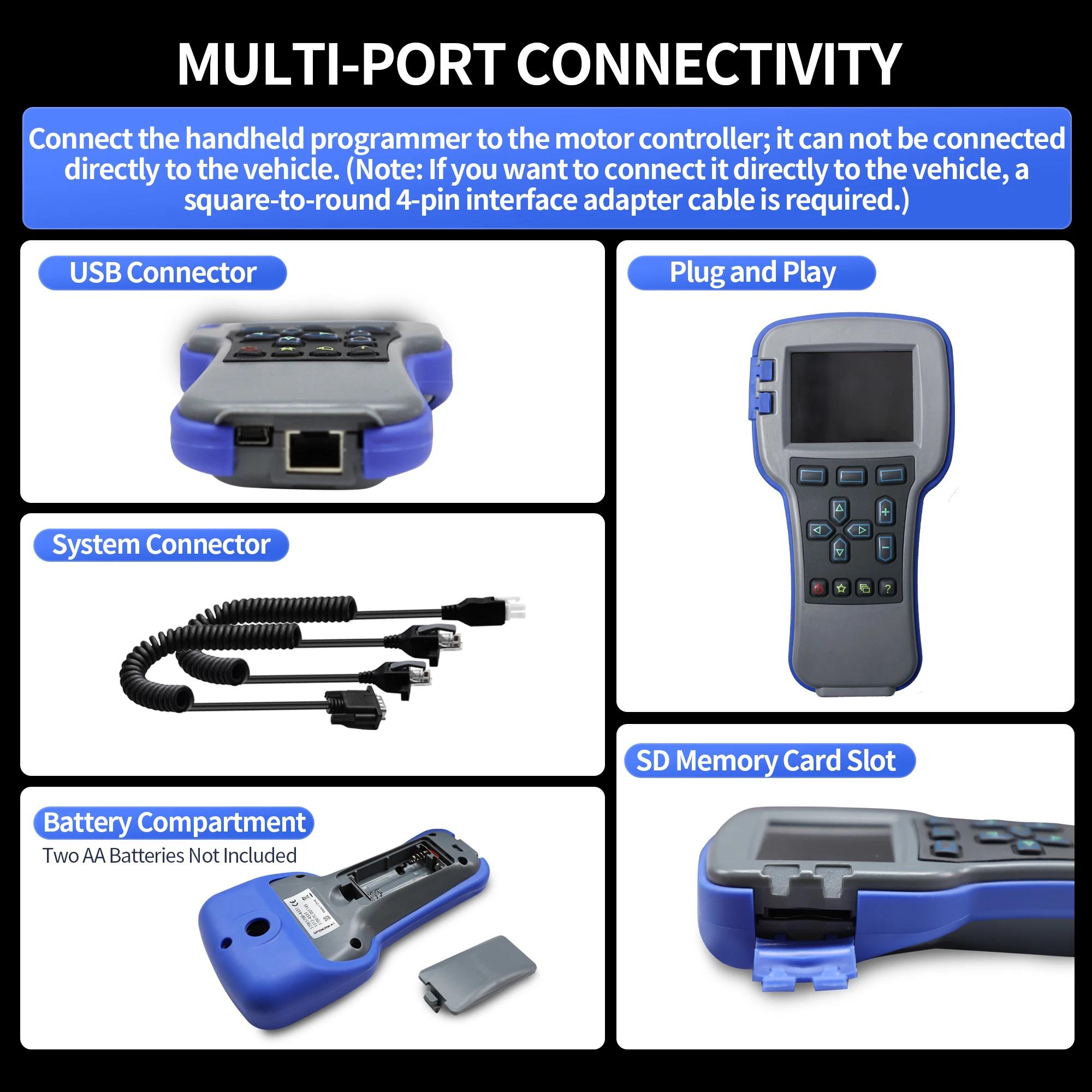 Universal Diagnostic Programming Tool for Curtis Controllers, 1313-4401 Handset Programmer for Forklifts, AWP, Easy-to-Use