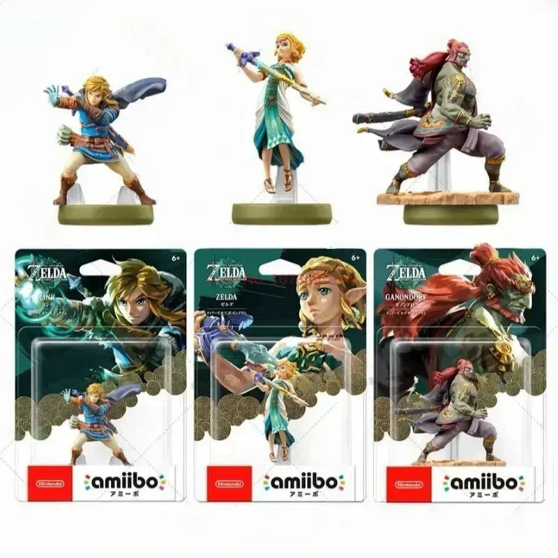 Genuine Amiibo Tears Of The Kingdom Twilight Princess Amiibo Link Ganon Figure Nfc Anime Figures Statue Christmas Gifts Toy