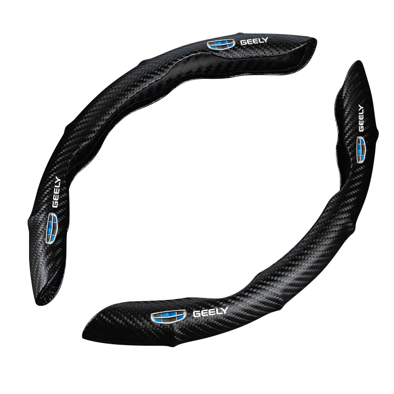 

Universal Car carbon fiber anti slip segmented steering wheel protective cover For Geely Geometry C Coolray Tugella Gx3 Panda