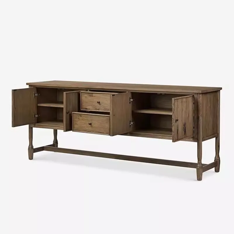 

Retro and old solid wood dining side cabinet, foyer, porch cabinet, decorative cabinet, dining room, living room storage locker