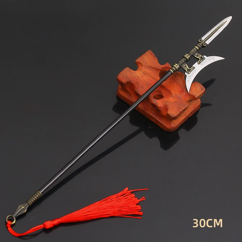 30cm Ancient Metal Cold Weapon Large Alloy Model Weapon Decoration House Decor Desktop Game Colletion Action Figure Arts Toys