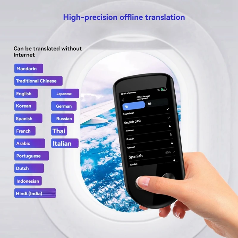 Traductor de idiomas, traductor de idiomas bidireccional con voz/fuera de línea/foto 137 idiomas AI traductor para viajes de negocios