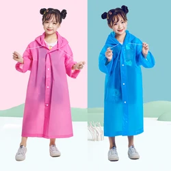 High Quality Eva Children Raincoat Waterproof Transparent Thickened Camping Hiking Boys and Girls Non-disposable Raincoat Set