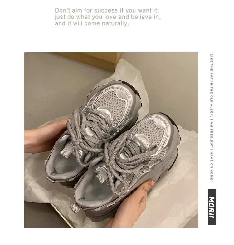 2026 Plateau-Sneaker für Damen, lässige, rutschfeste Sportschuhe mit dicker Sohle, bequeme Freizeitschuhe für Damen, Zapatos Mujer – Detail 14