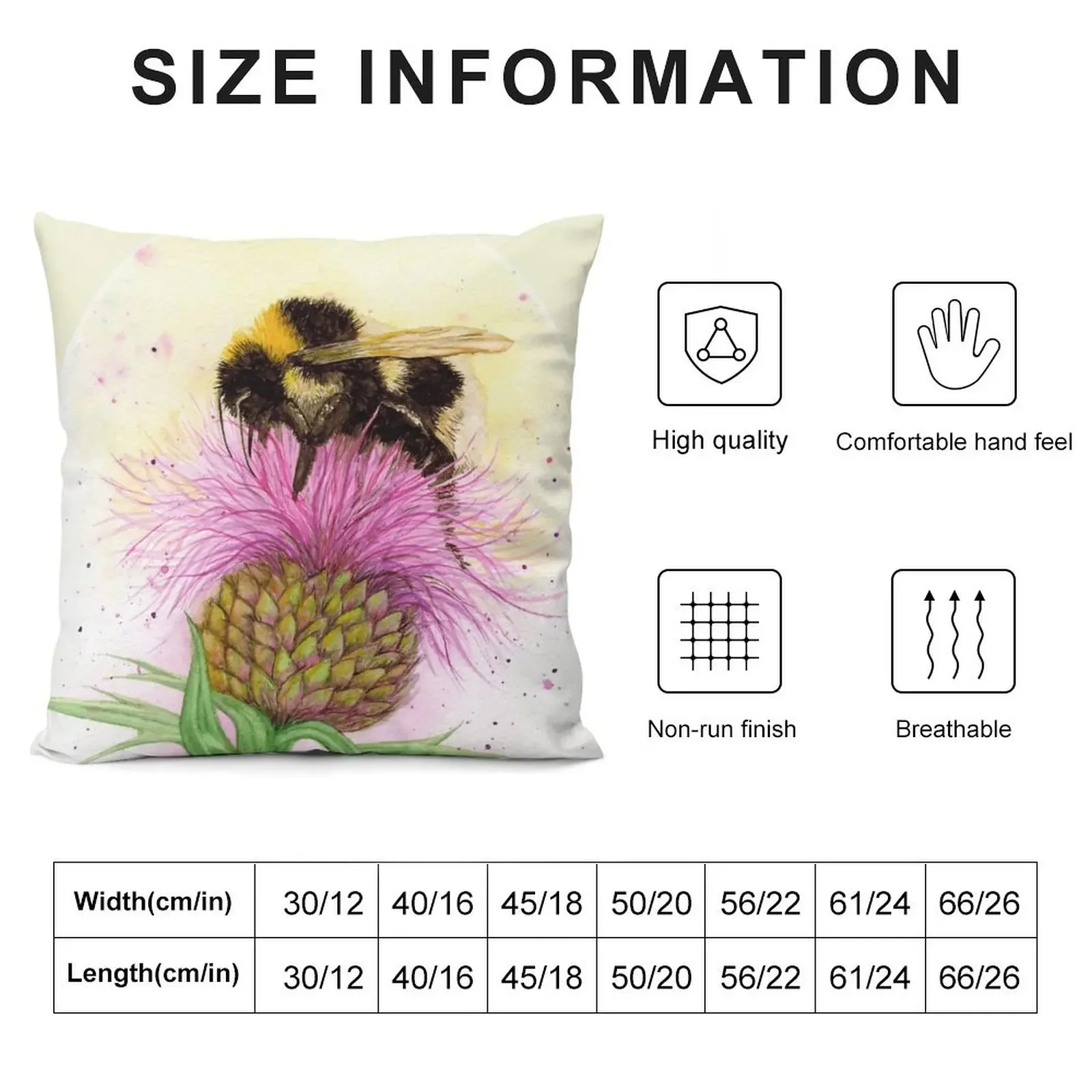 Bee on a Thistle Throw Pillow luxury home accessories ornamental pillows for living room home decor items pillow