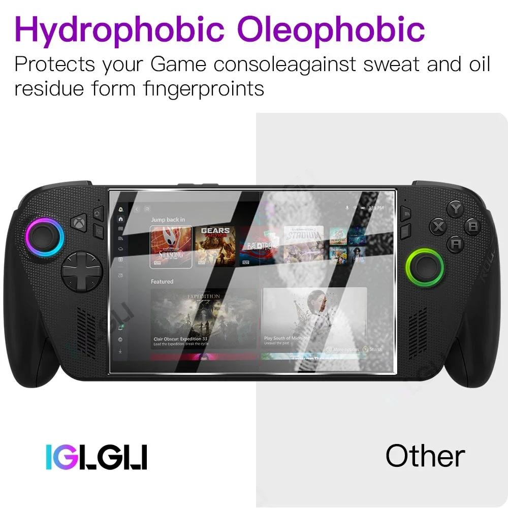 Zestaw akcesoriów 2 w 1 do ROG Xbox Ally / Ally X: etui ochronne z hartowanym szkłem hartowanym na ekran, odporne na wstrząsy.