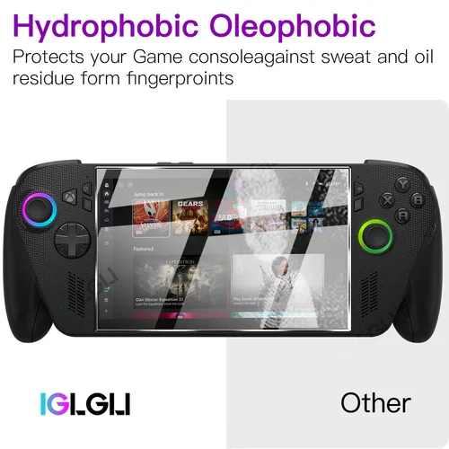 Imagen 2 del producto Juego de accesorios 2 en 1 para ROG Xbox Ally / Ally X funda protectora con protector de pantalla de vidrio templado cubierta a prueba de golpes