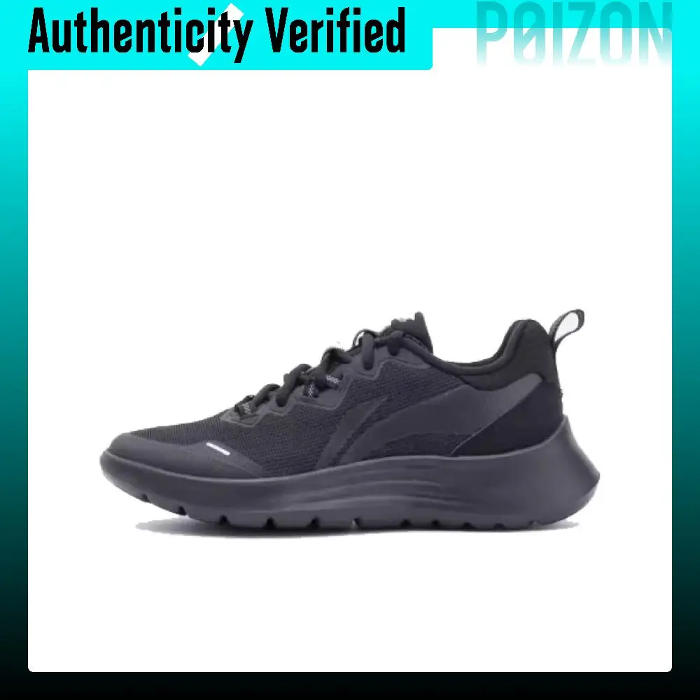 Li Ning Slip Resistant Abrasion Resistant Low top Casual Running Shoes Women's Black ARSU114-1