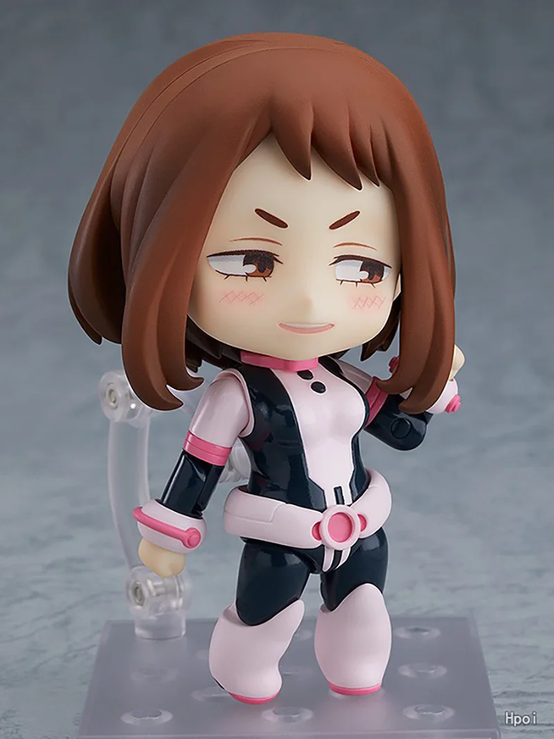 Original Q version figure #1157My Hero Academia Ochako Uraraka Hero's EditionPVC movable doll toy model 100mm gift display