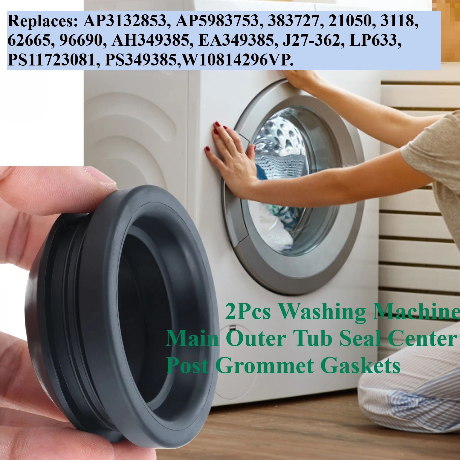 2 pçs máquina de lavar roupa principal exterior banheira vedação centro post grommet junta 383727 para hidromassagem almirante amana crosley kenmore w10814296