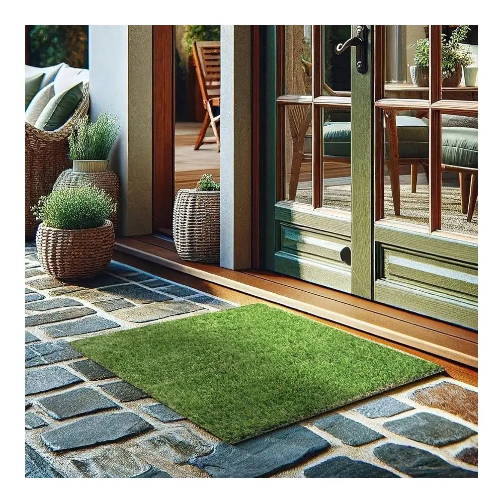 

Grass Outdoor Runner Rug 2 Inchx 10 U2013 Waterproof Astro Turf With Drainage Holes U2013 Patio Lawn Decoration, Easy Clean Dog