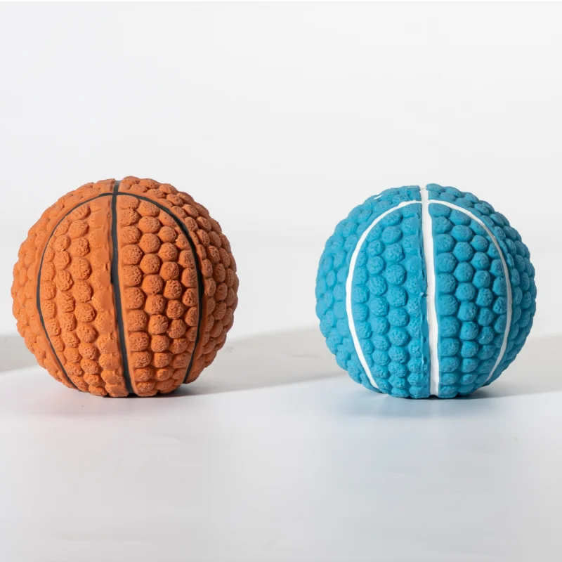 

Interactive Natural Latex Rubber Squeaky Balls for Small Dogs, Dog Toys, Treat Balls, Pet Tooth Cleaning Basketball