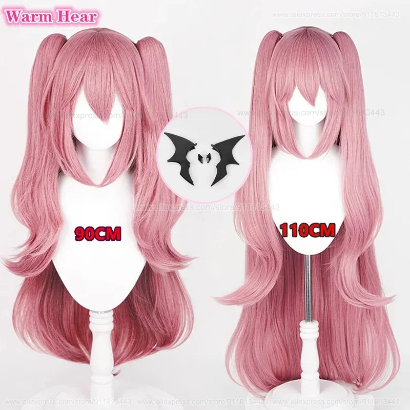 

LQНовый! Парик для косплея Krul Tepes, аниме, длинный, 90 см/120 см, розовый, с двойным хвостом, парик и головные уборы, термостойкие волосы, вечеринка на Хэллоуин, Wi