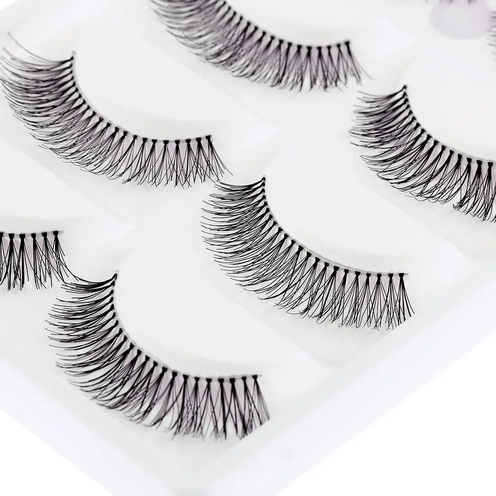 5 คู่ยาวหนาขนตาปลอม Black Eye Lashes Extension Handmade