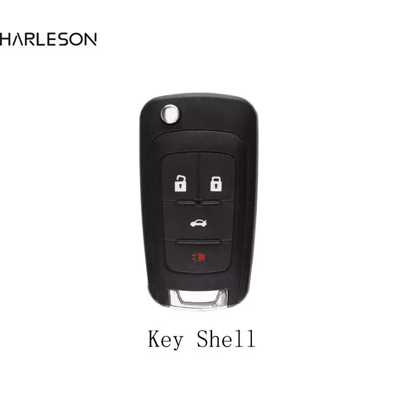 

4 Button Replacement Shell Flip Folding Key Shell Case Fob for-Chevrolet Aveo Cruze With HU100 Uncut Blade