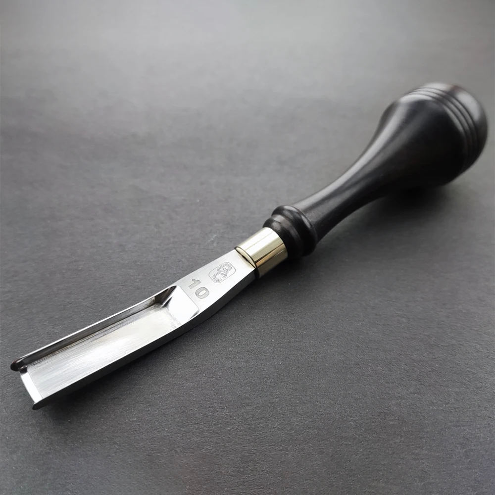 G&C Leather Edge Beveler Skiving Beveling Cutting Tool 6/10MM Wide Shovel DIY Leathercraft Hand Trimming Knife DC53 Steel Blade