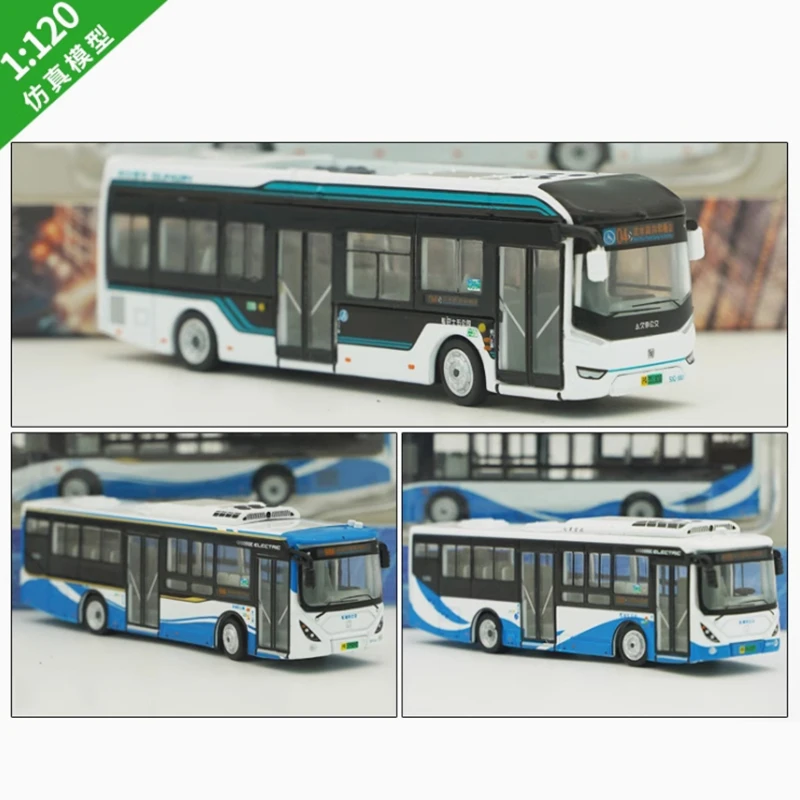 Литой под давлением масштаб 1/120 Shanghai SUNWIN автобус из белого сплава, имитационная модель автобуса, готовая коллекция, украшение, подарок, игрушечный дисплей
