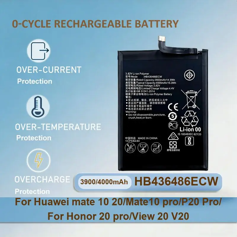 Battery For Huawei Nova 2 Nova2 CAZ-TL00 CAZ-AL10 Honor 9X Lite 8X Glory 20 20S Play Niew 10 3 4 5T Mate P10 Plus 9 Pro 50 P40