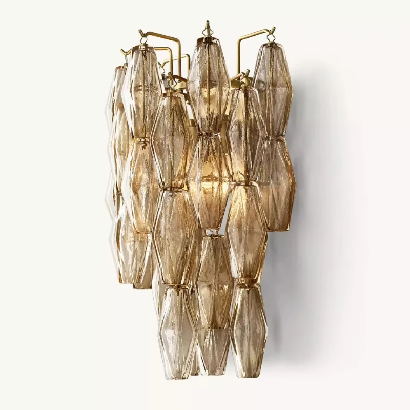 

Modern Nordic Antique Designer Vintage Smoked Glass Wall Lamps Farmhouse Bedroom Hotel Bedside Corridor