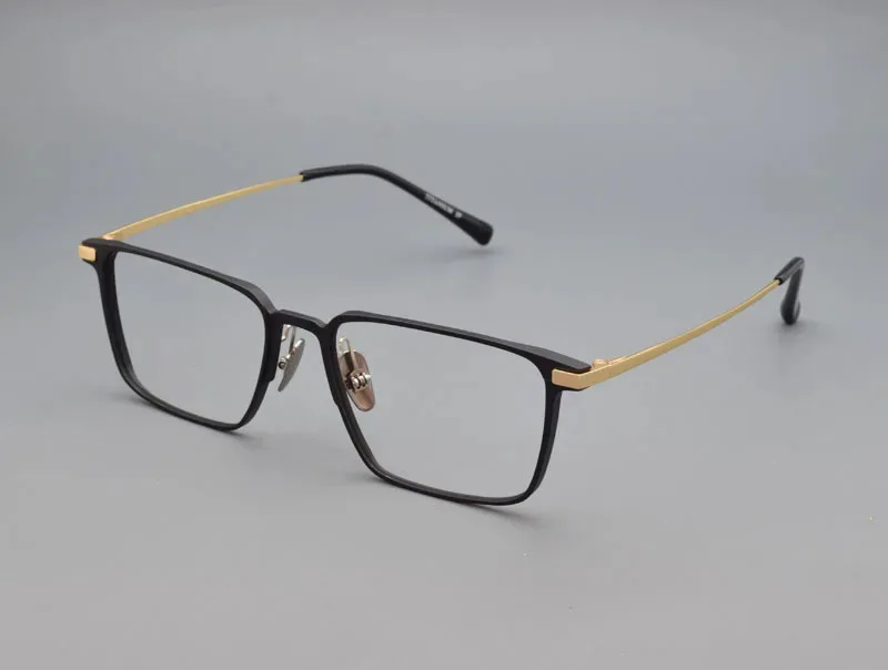 Ultraleichte Vollformat-Brille aus reinem Titan, Aluminium, Myopie für Männer, optische Brillen mit Sehstärke, hochwertig, 53 18 – Detail 19