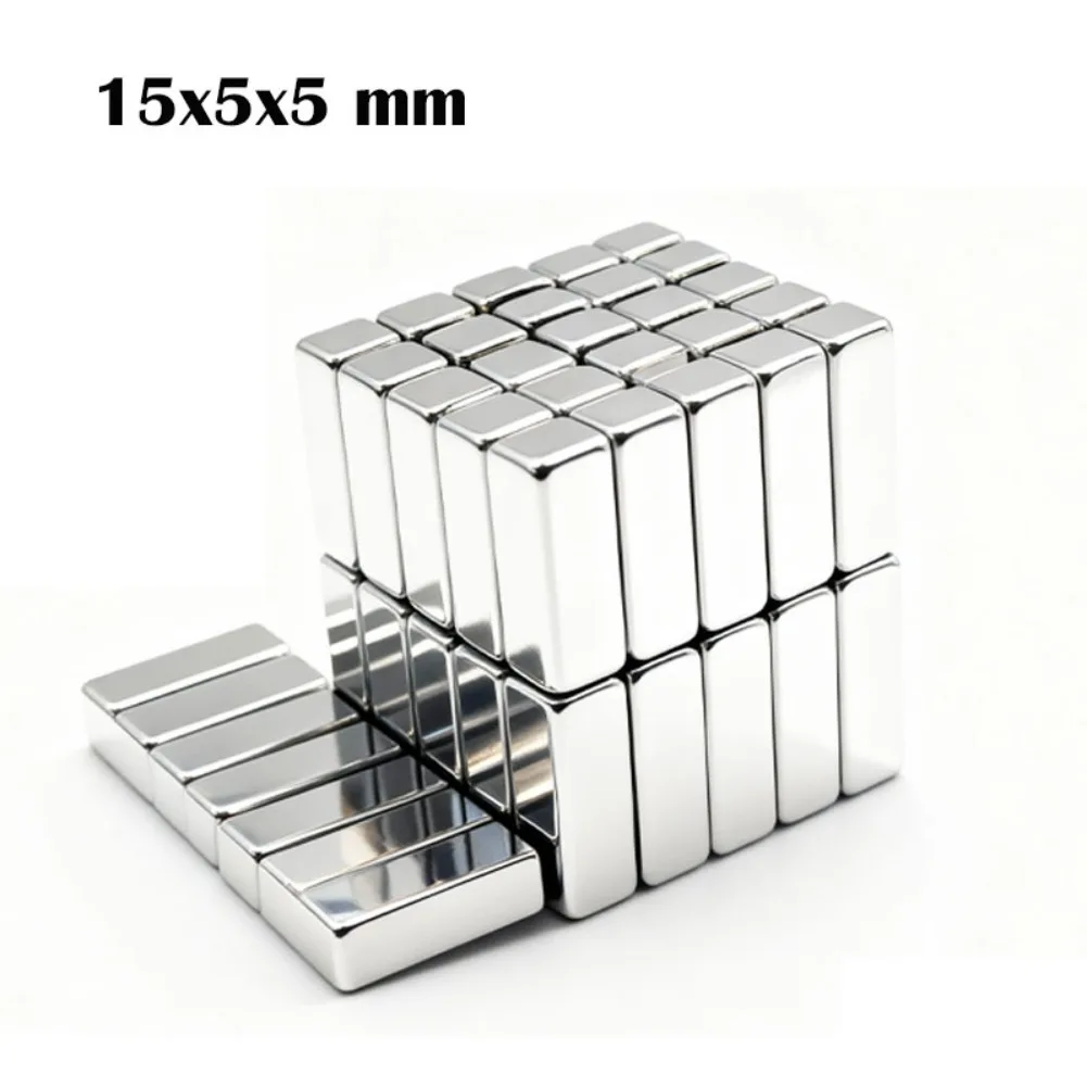 5-20 Pcs Super Powerful Block Magnet Neodymium Magnet NdfeB N35 Strong Permanent Magnetic imanes Refrigerator Magnet 15x5x5mm