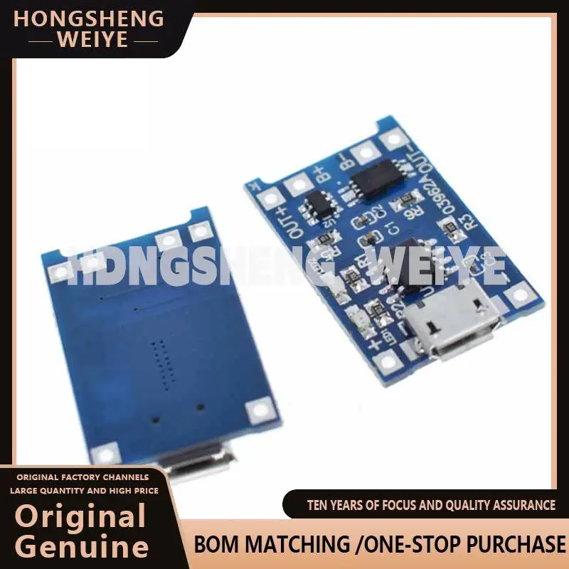 5pcs Micro USB 5V 1A 18650 TP4056 Lithium แบตเตอรี่โมดูลชาร์จชาร์จด้วย Board ฟังก์ชั่น Dual 1A Li-Ion