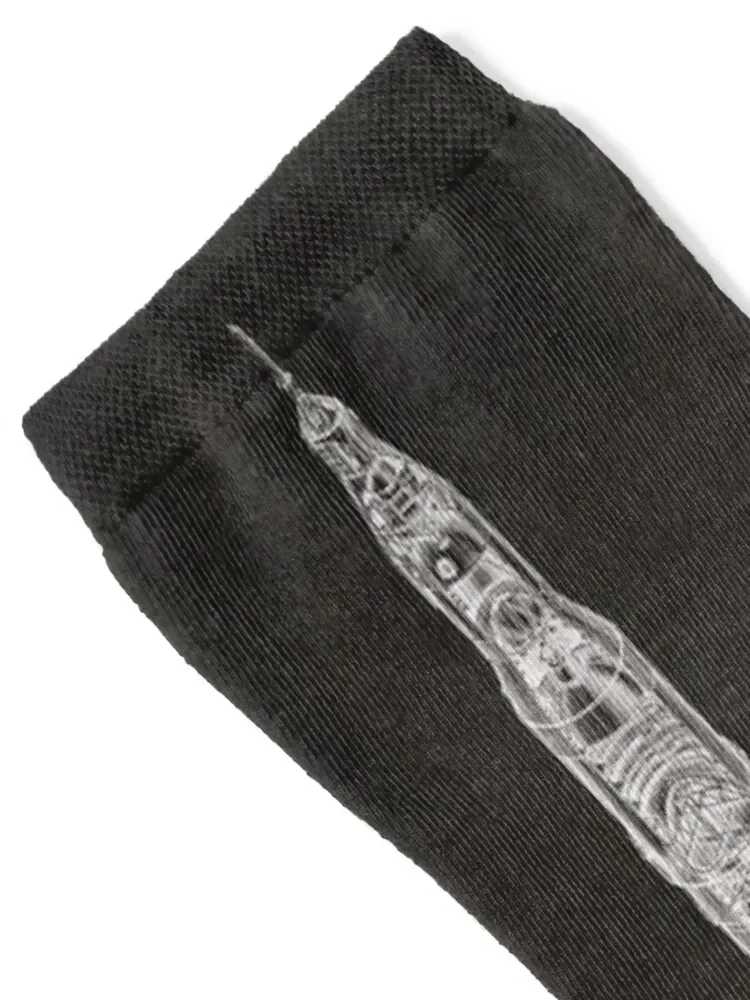 Apollo Saturn V Blueprint in High Resolution (black) Socks heated hiphop snow designer Woman Socks Men's