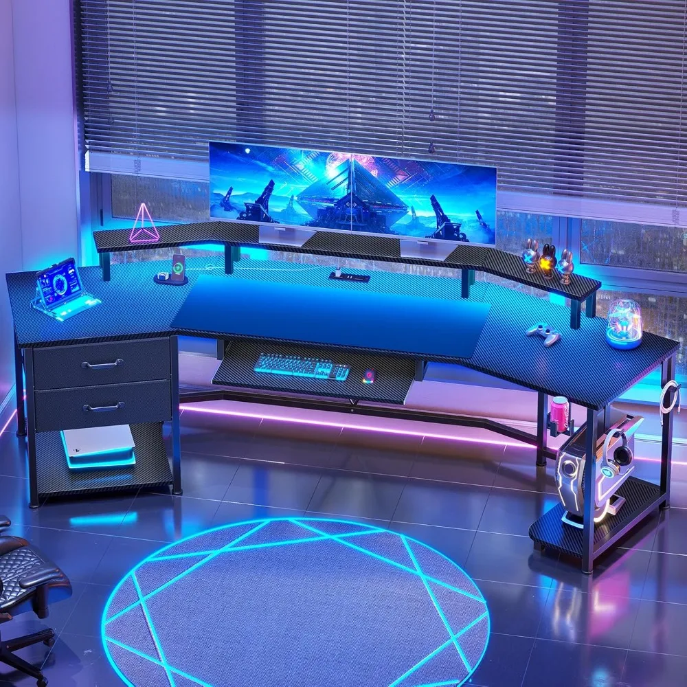 79" Gaming Desk Wit…