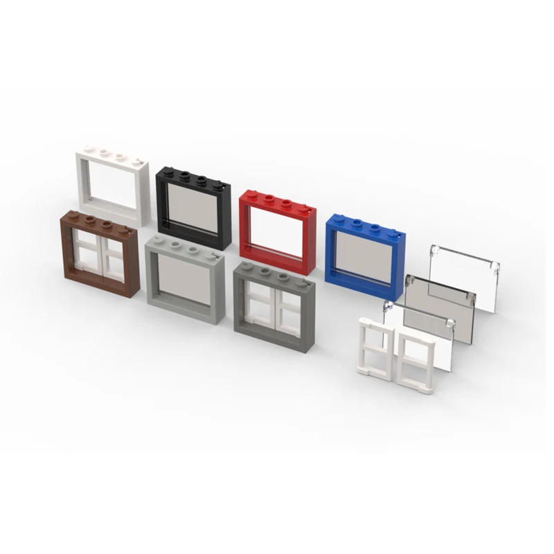 20pcs MOC compatible with 60594 60603 60608 building block parts 1x4x3 window frame MOC creative DIY technology parts