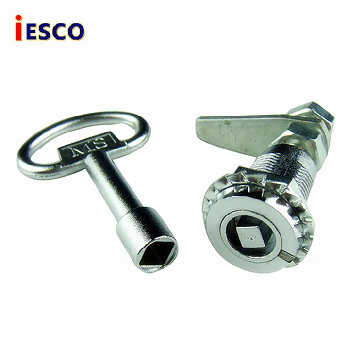 Electrical box lock switch cabinet door lock four corner key turn tongue lock industrial door lock lock cylinder 30mm 10pcs