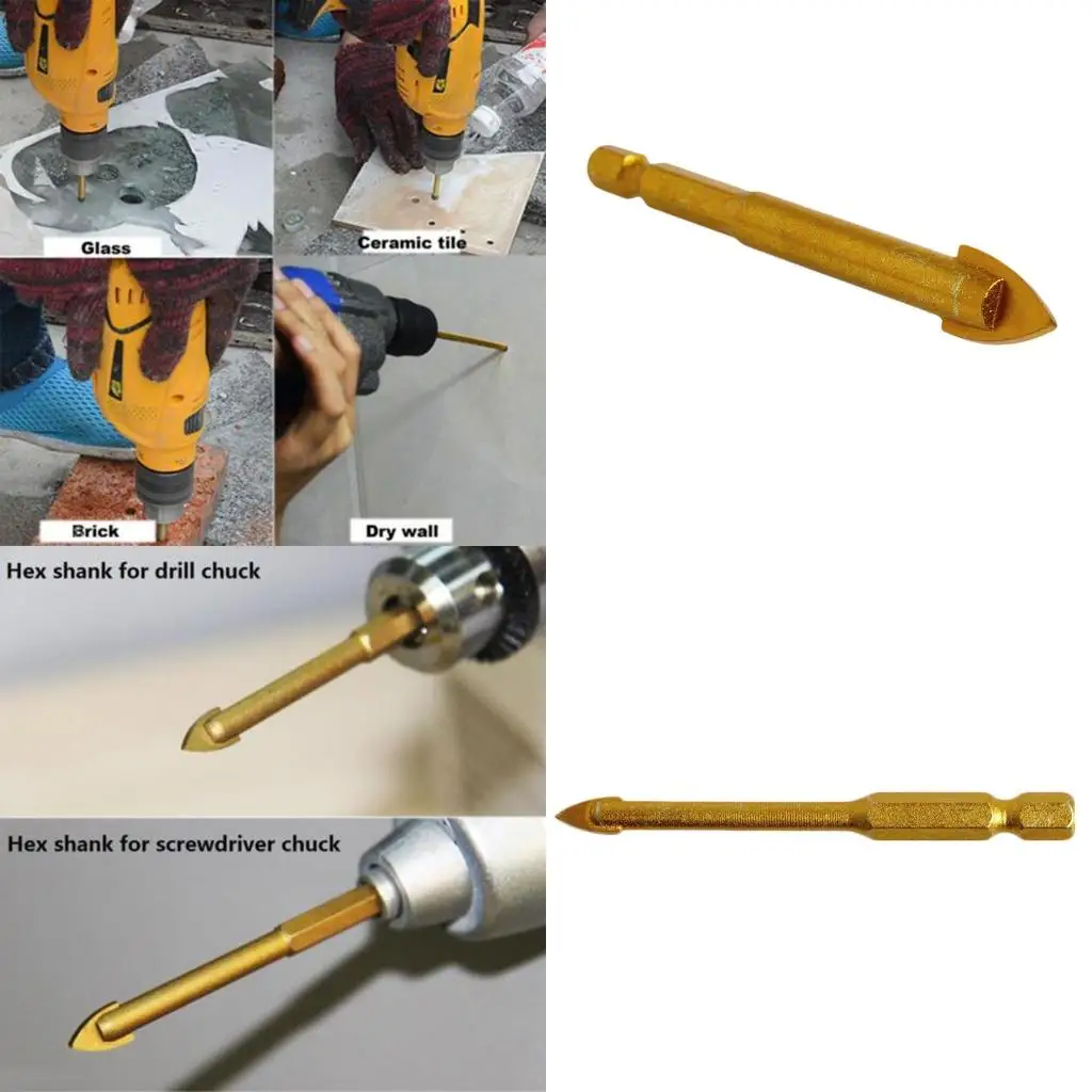 

Ceramic Tile Glass Drill Bits 1/4" Hex Shank Kit for Chucks Bit Holder high quality