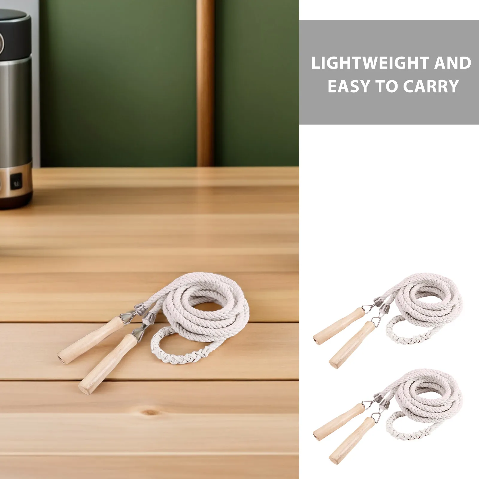 2 Piece Extra Long Team Jump Ropes Cotton Braided Multiplayer Skipping Ropes for Fitness School Outdoor Games