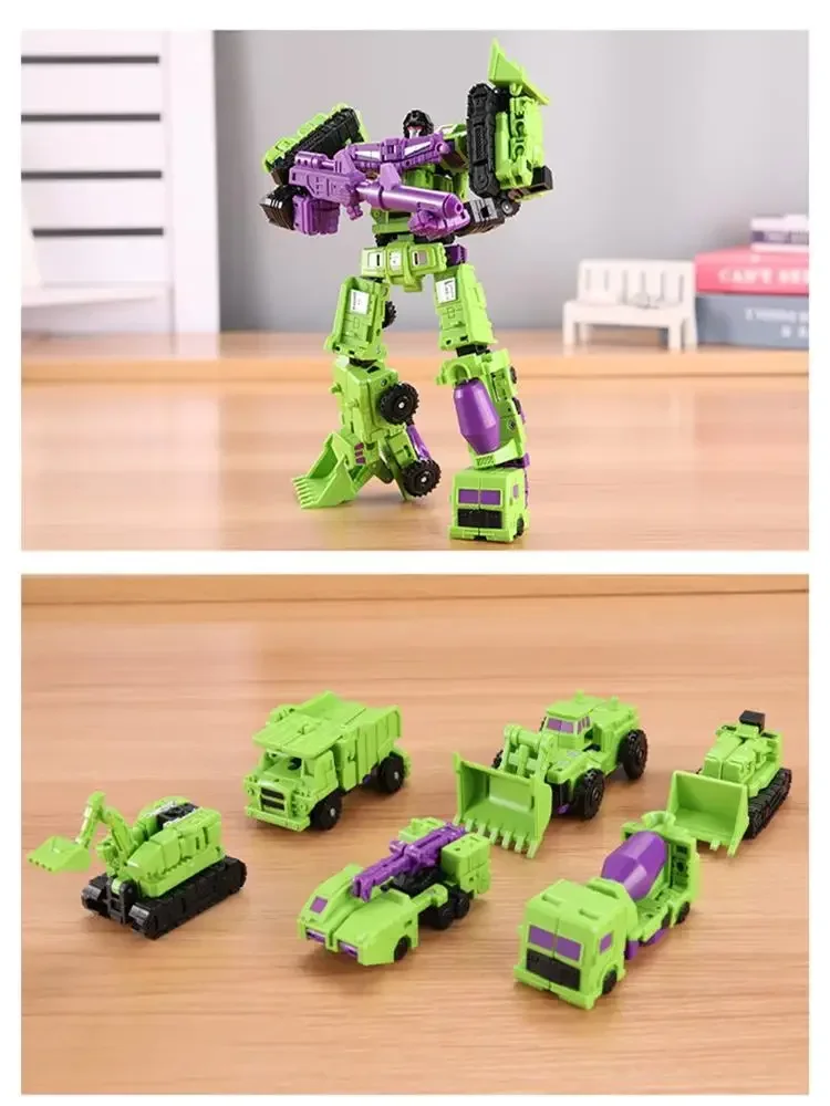 6 in 1 Transformation 21 ซม.รุ่น MINI Devastator Action Figure หุ่นยนต์ของเล่นพลาสติกที่ดีที่สุดของขวัญเด็กใหม่