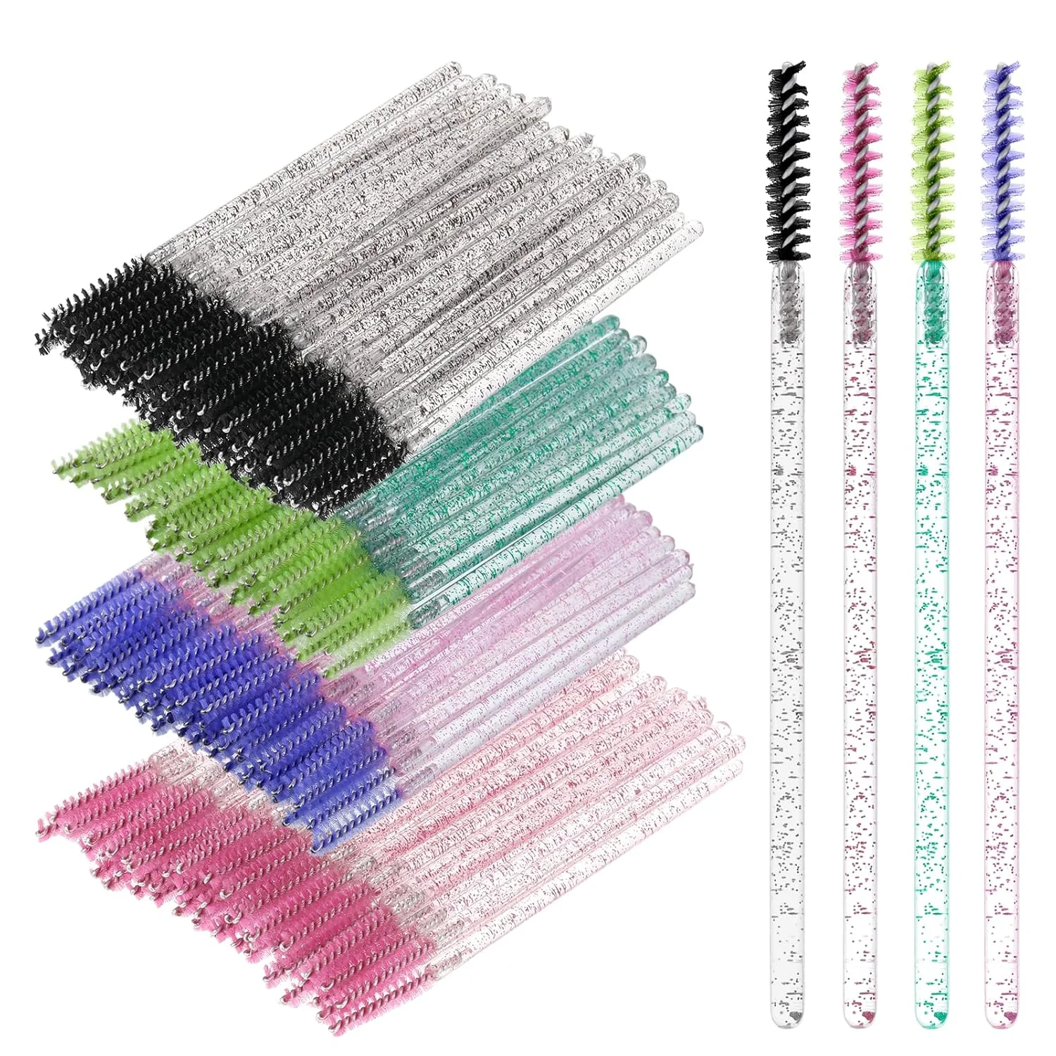 Brosses à cils jetables, outil d'extension de faux cils, brosse à sourcils, baguettes de Mascara, applicateur, bobines, outil de maquillage, 50 pièces
