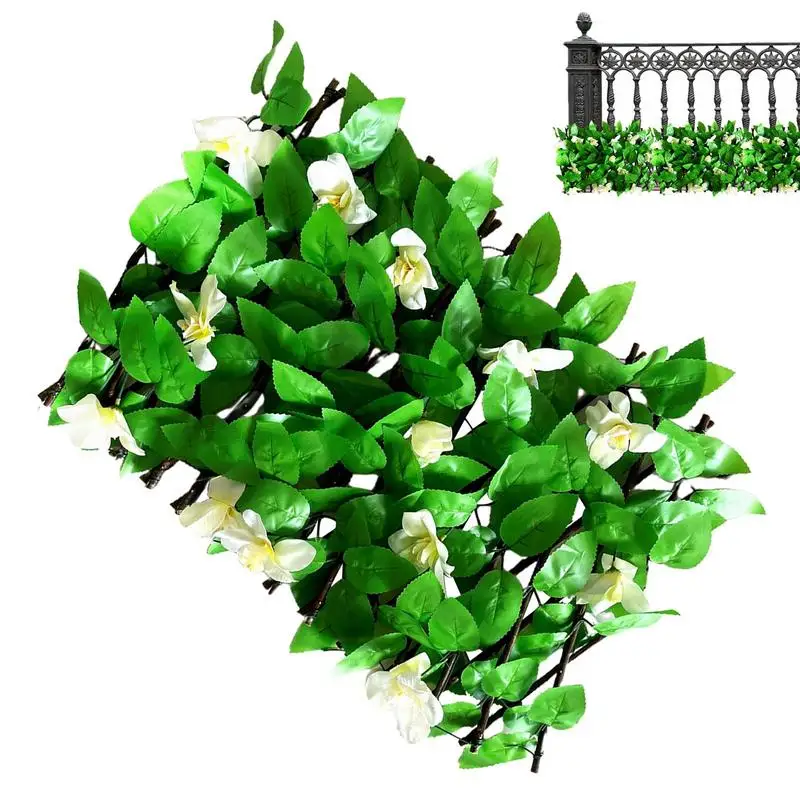 Neue Garten abschirmung expandierende Gitter Sichtschutz Hecke künstliche künstliche Gardenia Orchidee Holzzaun für Garten gebäude
