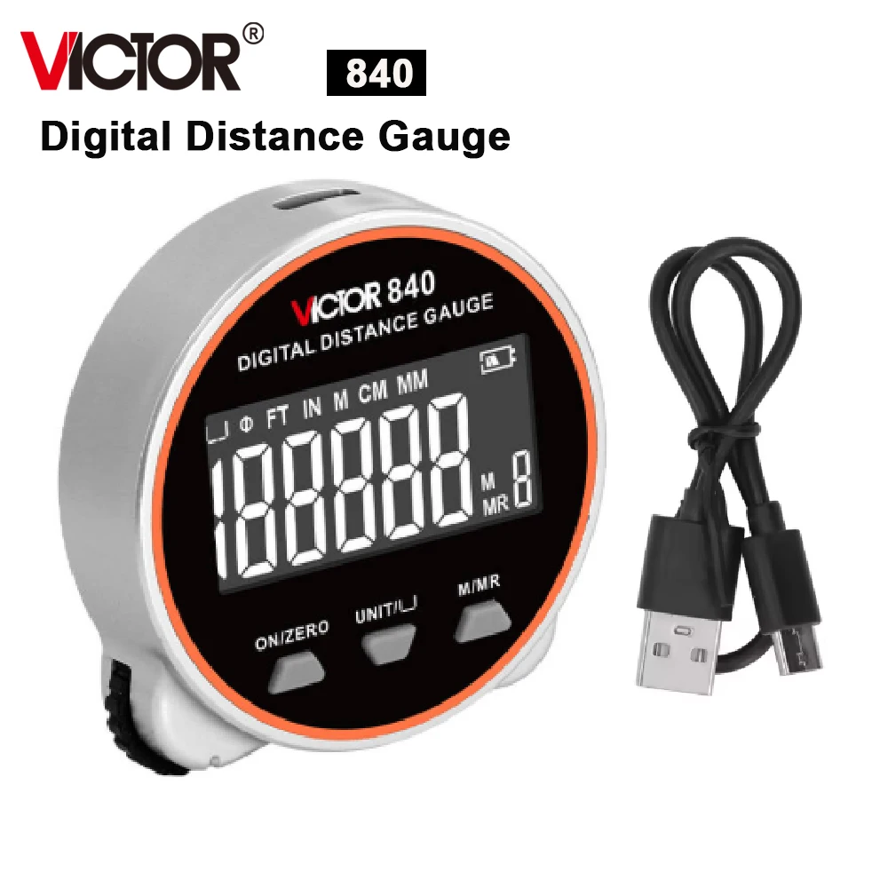 Vi Digit roller distance Meter Electronic Distance Gauge Handheld Ruler 5 in 1 Range Finder Digital Tape Measure Mini Rolling Me