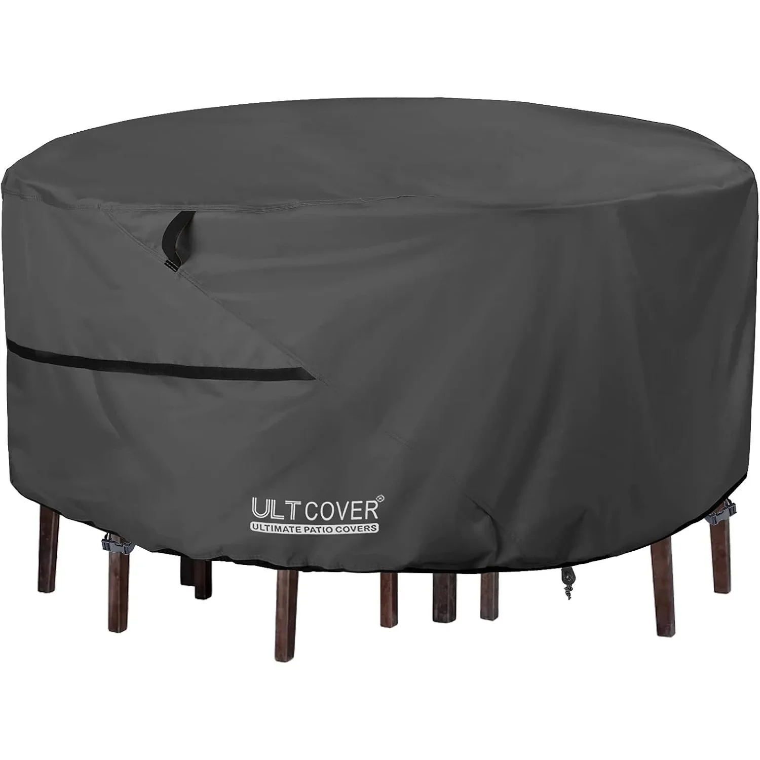 Circular Patio Furniture Cover - Outdoor waterproof table and chair cover 108 inches