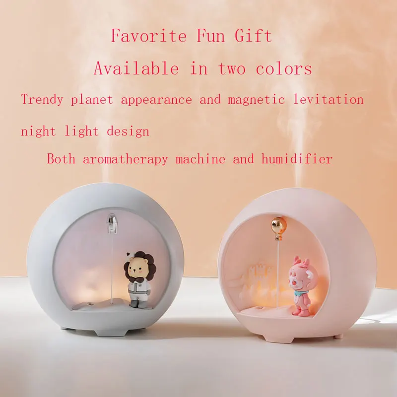 

Planet Aromatherapy Machine Essential Oil USB Humidifier Small Portable Night Light Maglev Essential Oil Home Use