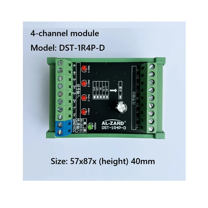 2/4-channel Single end differential electrode to differential PLC microcontroller connected to servo AB to differential