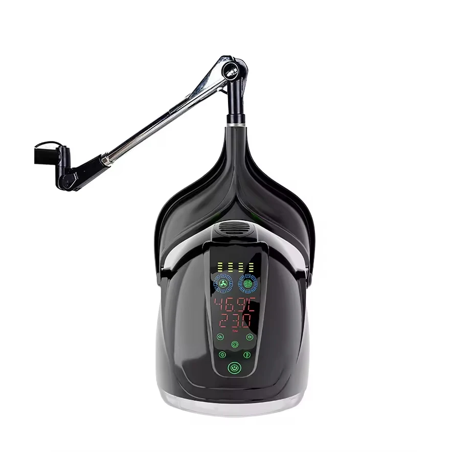 1000W Ion Perm - 7-color LCD screen and wall-mounted hair dryer for salon styling and care