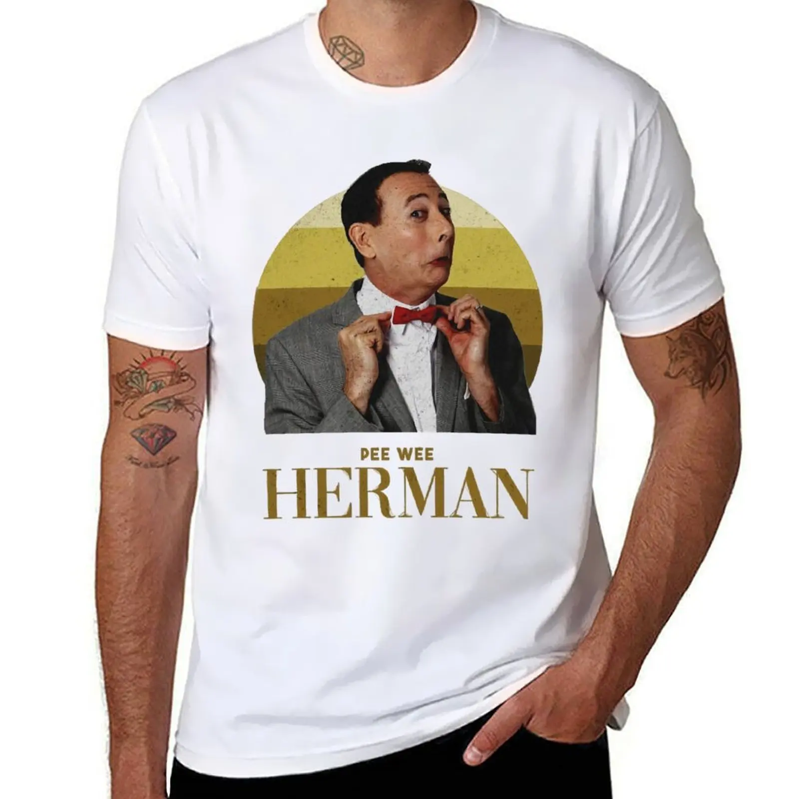 

pee wee herman retro funny T-Shirt cotton t shirt man t shirts for man pack white T-Shirt
