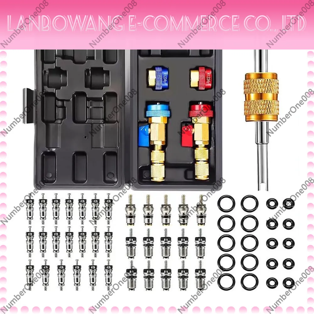 R134a R1234yf AC Valve Core Removal Tool Kit Replaceable for Car HVAC