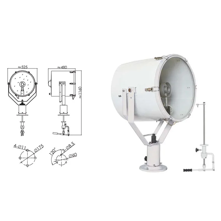 

Impa 370481 Кронштейн прожектора Flangebase Marine GY16 TG28