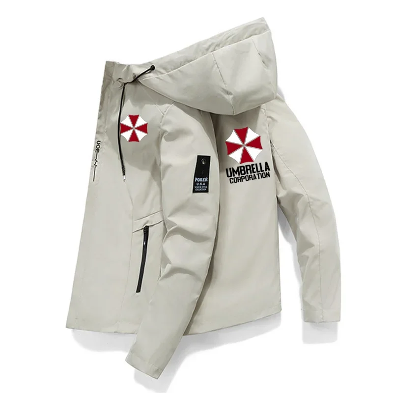 Men's Casual Blazer Harajuku Outdoor Jacket Spring Autumn Clothing Printed Logo Fashion Trendy Windproof Menswear Outerwear Coat