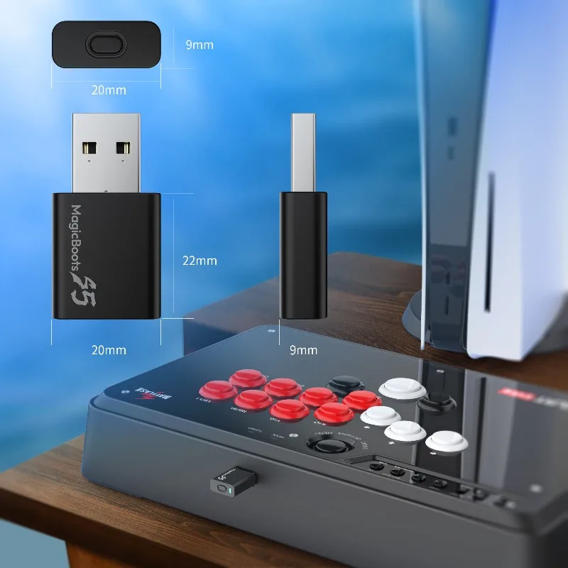 USB Adapter Magicboots‑S5, Dedicated Accessory for Mayflash Keyboard & Arcade Stick Converter, Compatible for PS4 PS5 Games