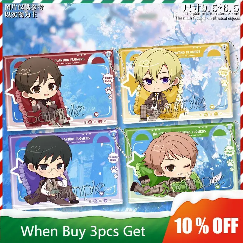 

Haruhi Fujioka Figure Acrylic Pendant Tamaki Suoh Transparent Card Kyoya Ootori Bag Accessory Anime Peripherals Hikaru Hitachiin