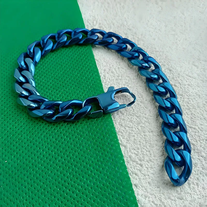 

10.5MM Blue Titanium Bracelet for Men & Women – Hypoallergenic, Lightweight, Durable Jewelry Gift for Travel & Daily Wear