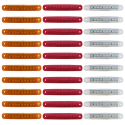 10PCS 9 SMD Light Oval Clearance Trailer 24V Truck Lorry Caravan Camion LED Side Marker Indicator Lamp 12V Luces Remolque