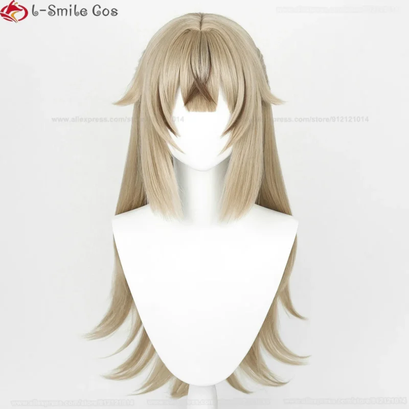 Juego Kirara Cosplay peluca Genshin 75cm lino claro Kirara Anime Cosplay peluca pelo sintético resistente al calor pelucas de Halloween + gorro de peluca