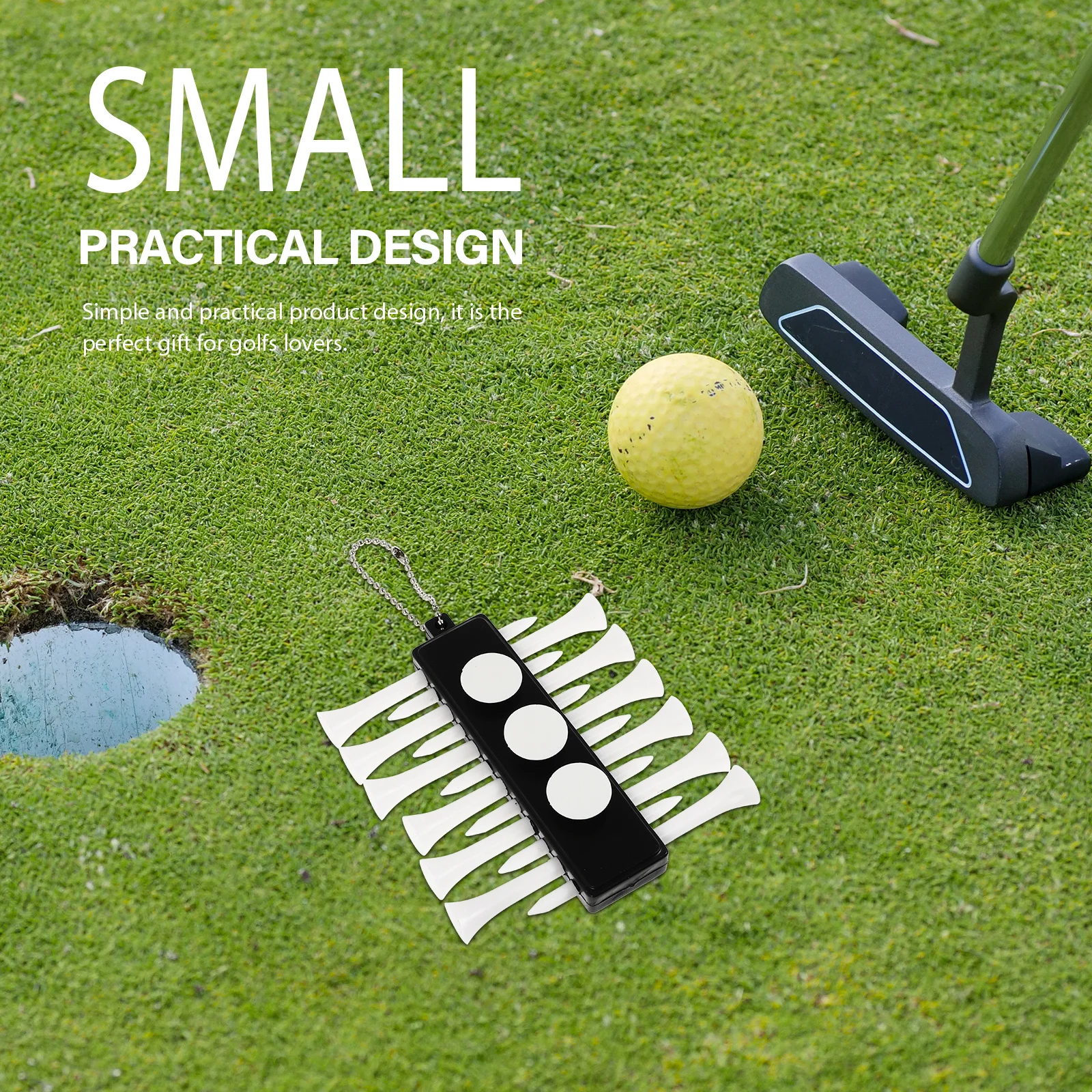 

2Pcs Simple Design Tee Organizers Easy to Carry Portable Golfs Tee Holders Golfs Portable Golfer Golfing Supplies